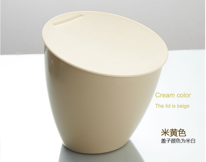 PP Wholesale Household Desktop Plastic Trash Bin With Flap Lid